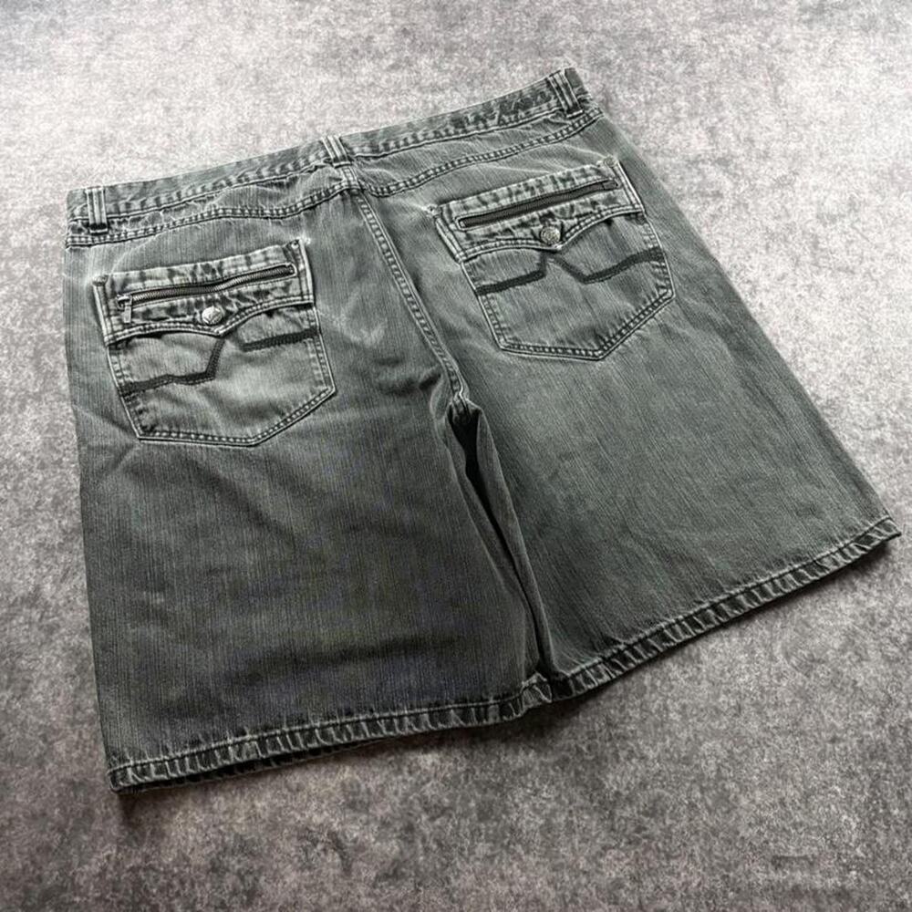 Vintage Y2K Blac Label Men’s 44 Faded Black Baggy Denim Jorts Hip Hop Grunge